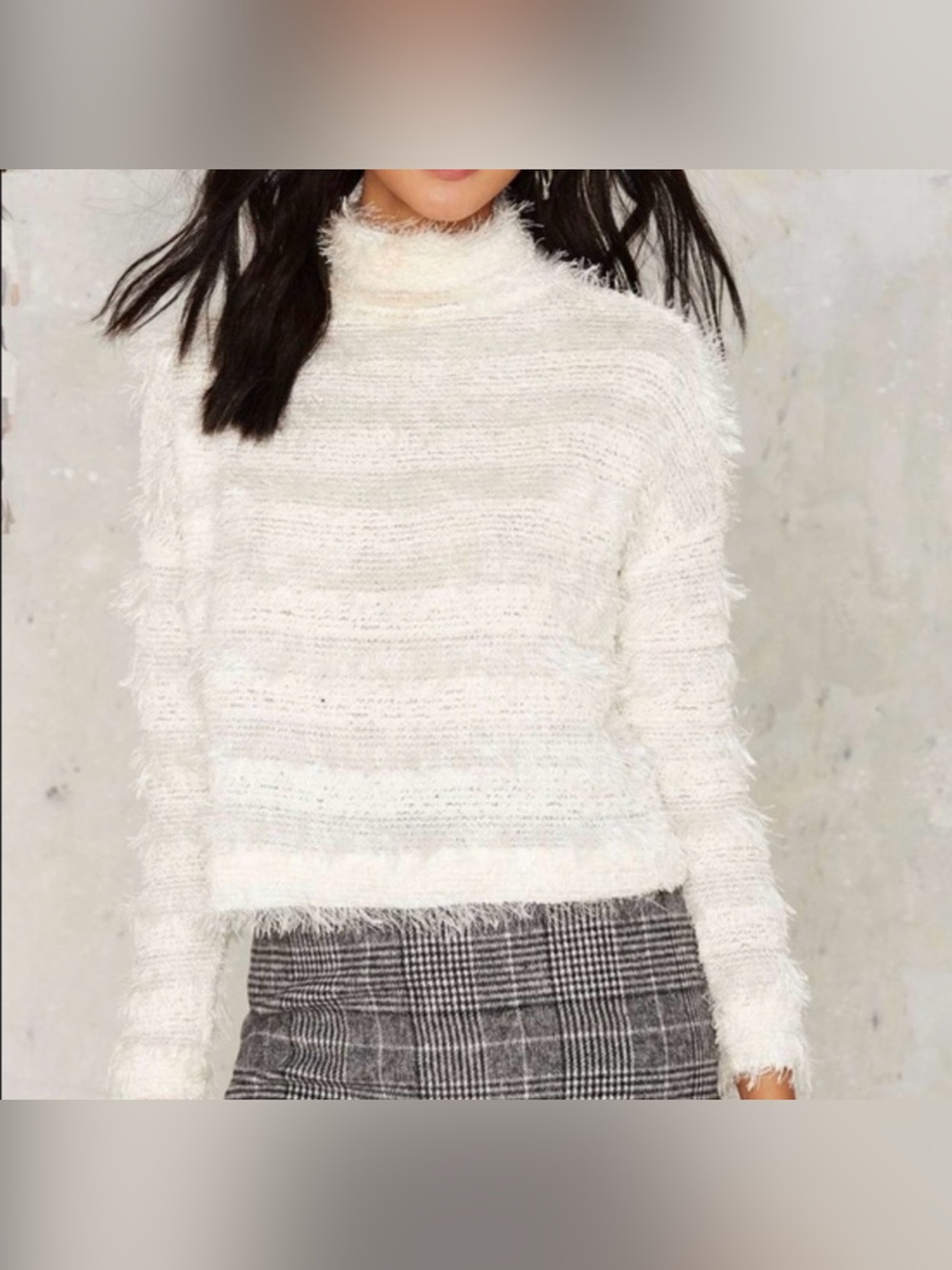 Nasty Gal Fuzz off Sweater xs